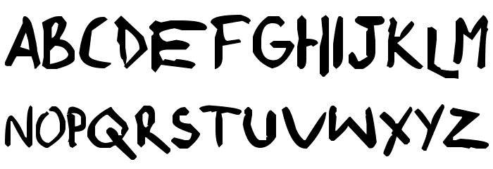 shonen punk! custom Font LOWERCASE