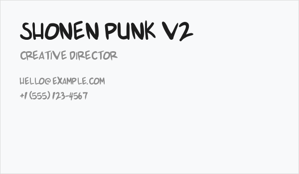 shonen punk v2 Business Card