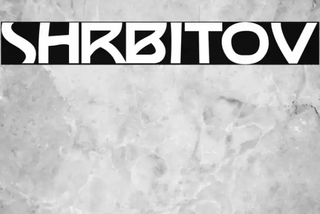 shrbitov Font examples