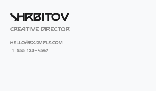 shrbitov Business Card
