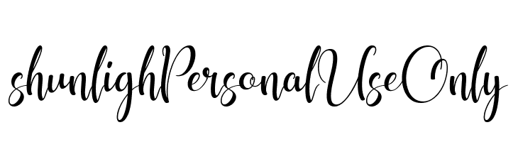 shunligh Personal Use Only لخطوط تنزيل