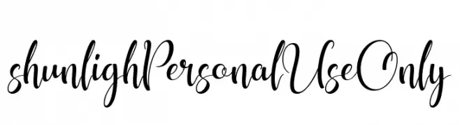 shunligh Personal Use Only  baixar fontes gratis