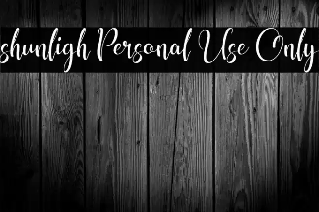 shunligh Personal Use Only Fuentes examples