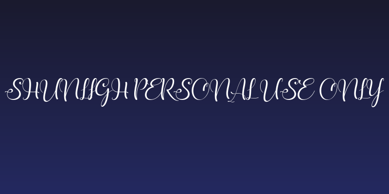 shunligh Personal Use Only Social Header