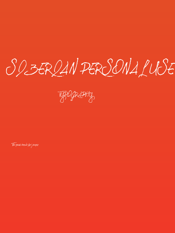 SIBERIAN Personal Use Regular Poster