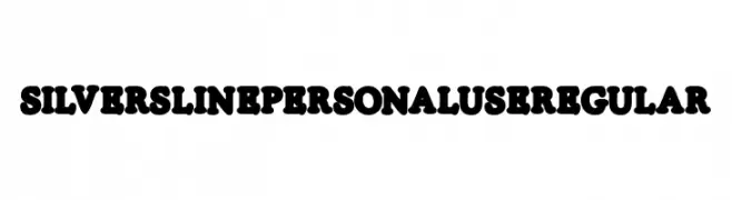 SILVERS LINE PERSONAL USE Regular  Frei Schriftart Herunterladen