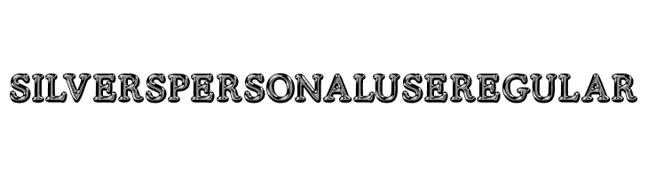 SILVERS PERSONAL USE Regular フォント