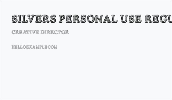 SILVERS PERSONAL USE Regular Business Card