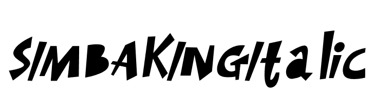 SIMBA KING Italic  Скачать бесплатные шрифты