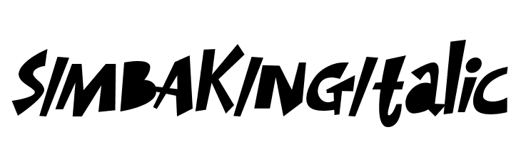 SIMBA KING Italic  フリーフォントのダウンロード