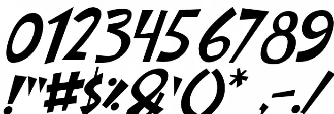 SIMBA KING Italic Font OTHER CHARS