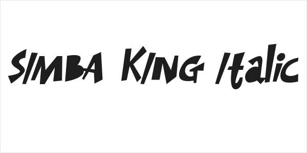 SIMBA KING Italic Logo