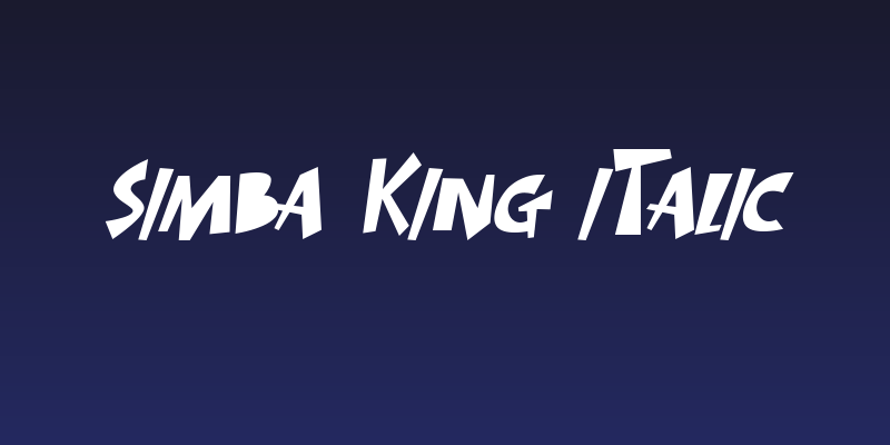 SIMBA KING Italic Social Header