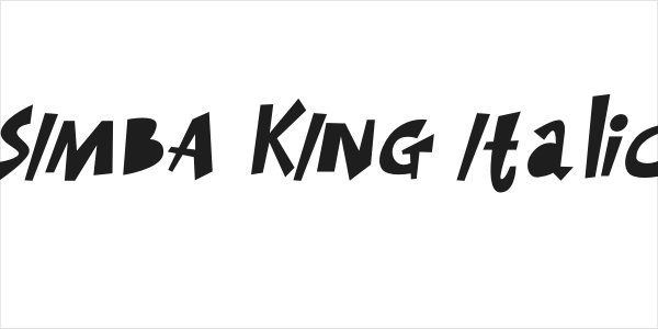 SIMBA KING Italic Logo