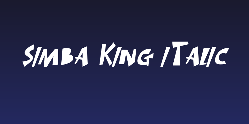 SIMBA KING Italic Social Header