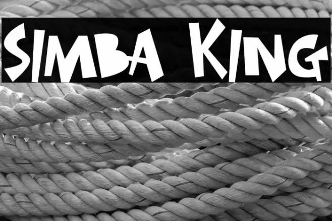 SIMBA KING Font examples