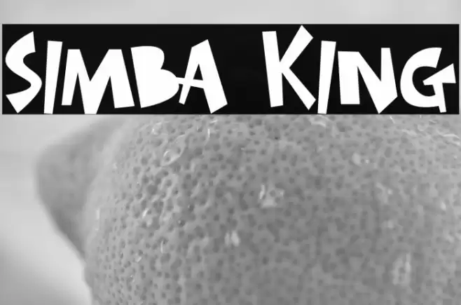 SIMBA KING Font examples