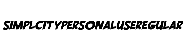 SIMPLCITY PERSONAL USE Regular  baixar fontes gratis