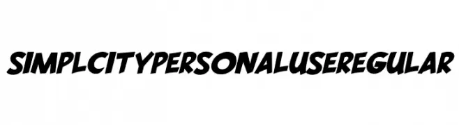 SIMPLCITY PERSONAL USE Regular  免费字体下载