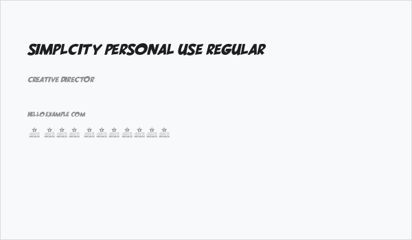 SIMPLCITY PERSONAL USE Regular Business Card