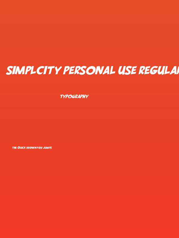 SIMPLCITY PERSONAL USE Regular Poster