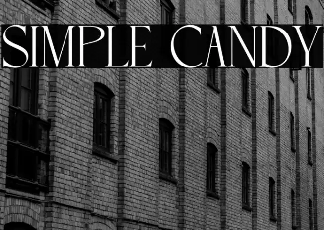 SIMPLE CANDY Font examples