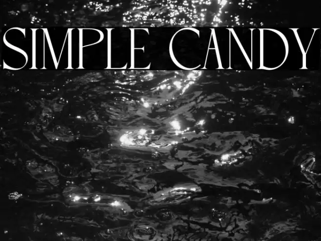 SIMPLE CANDY Font examples