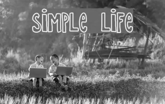 SIMPLE LIFE Font examples