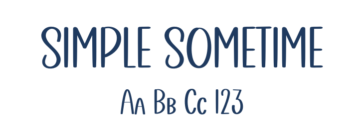 SIMPLE SOMETIME Font Preview