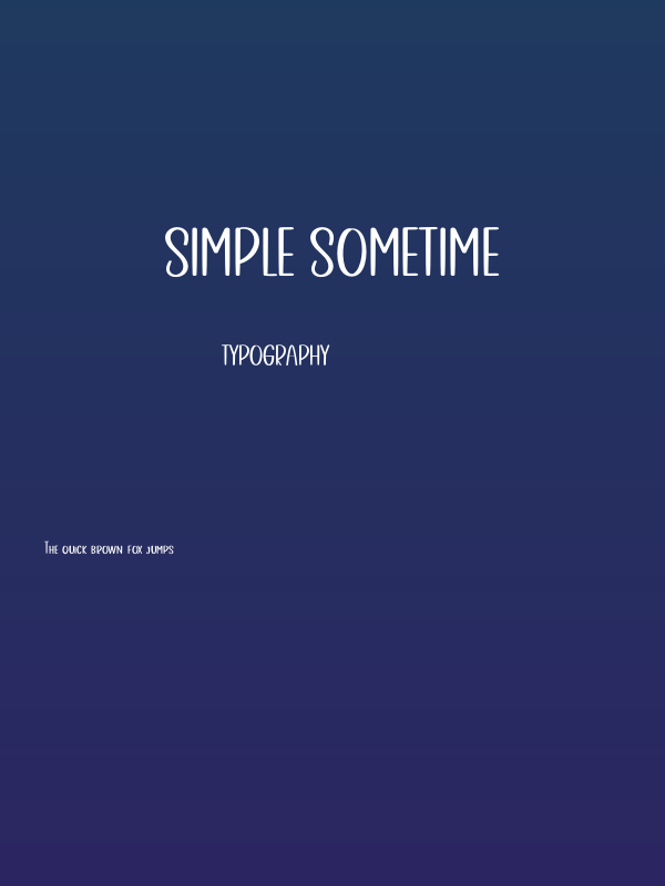 SIMPLE SOMETIME Poster