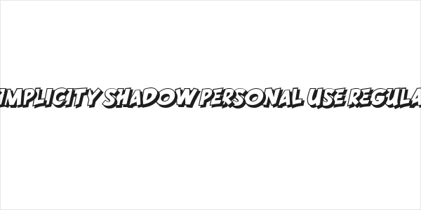 SIMPLICITY SHADOW PERSONAL USE Regular Logo