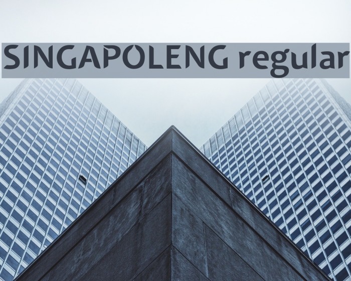 SINGAPOLENG regular Font examples