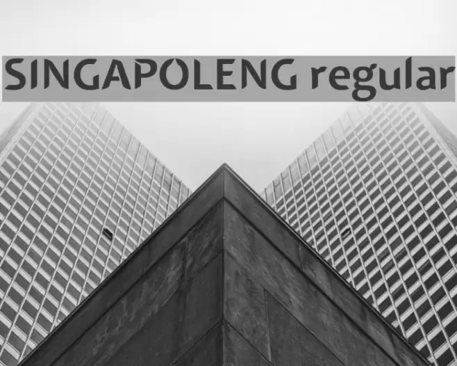 SINGAPOLENG regular Font examples
