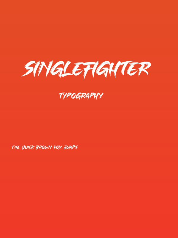 SINGLEFIGHTER Poster