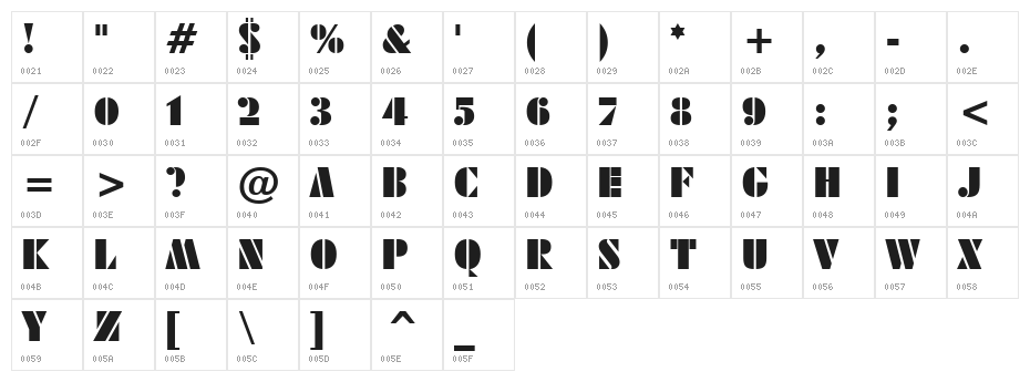 SISTEMAS FONT BT Character Map