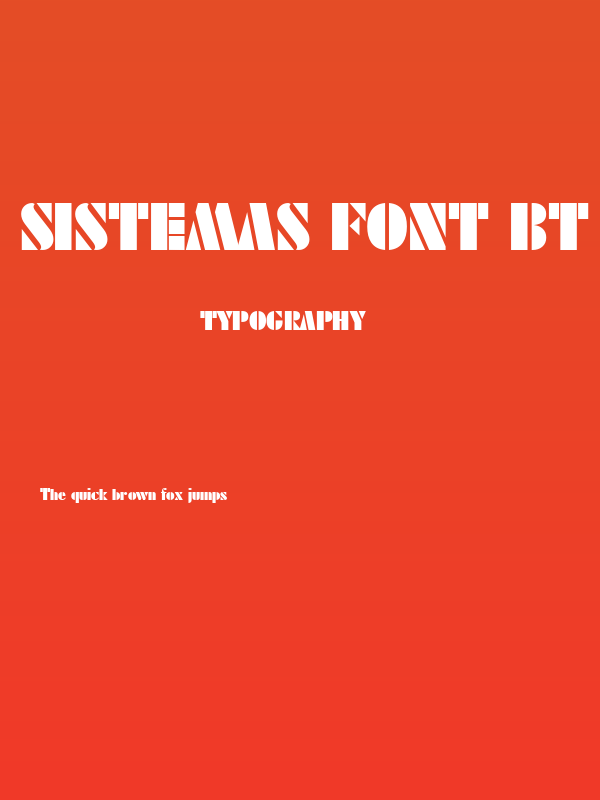 SISTEMAS FONT BT Poster