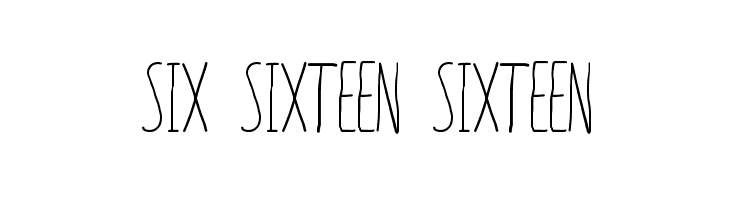SIX SIXTEEN SIXTEEN  नि: शुल्क फ़ॉन्ट्स डाउनलोड