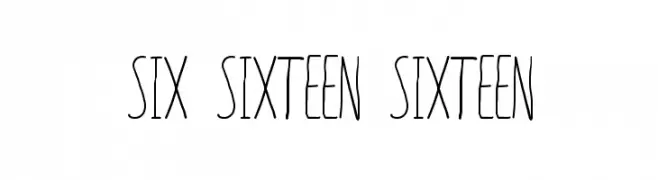 SIX SIXTEEN SIXTEEN  Frei Schriftart Herunterladen