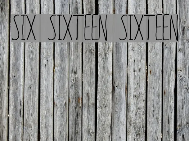 SIX SIXTEEN SIXTEEN Example 1