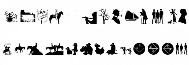 SIlhouettes02 Font UPPERCASE