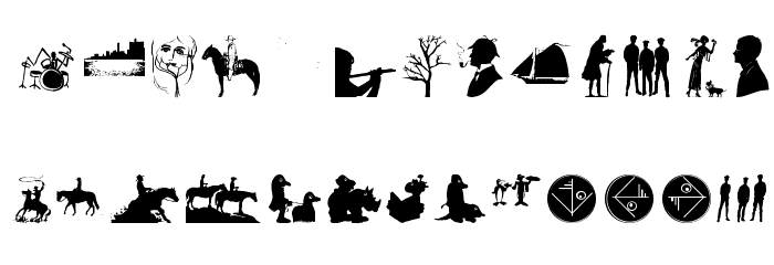 SIlhouettes02 Font LOWERCASE