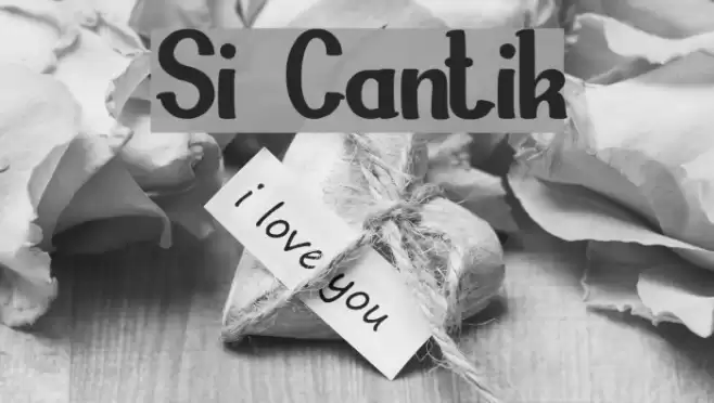 Si Cantik Font examples