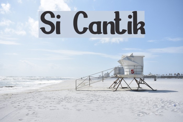 Si Cantik Font examples