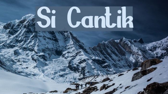 Si Cantik Font examples