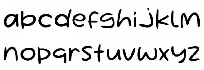 Si Ikan Schriftart Kleinbuchstaben