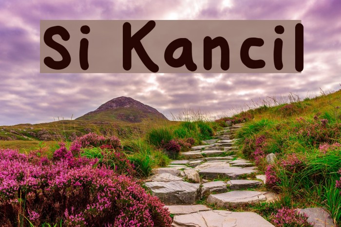 Si Kancil Font examples