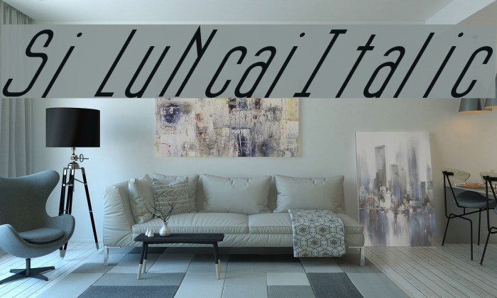 Si LuNcaiItalic Font examples