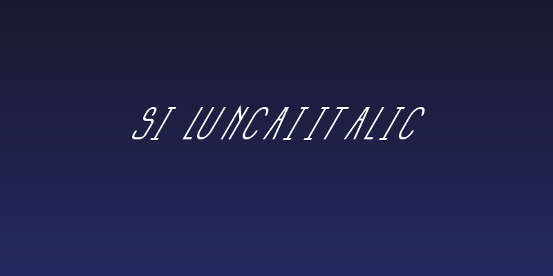 Si LuNcaiItalic Social Header