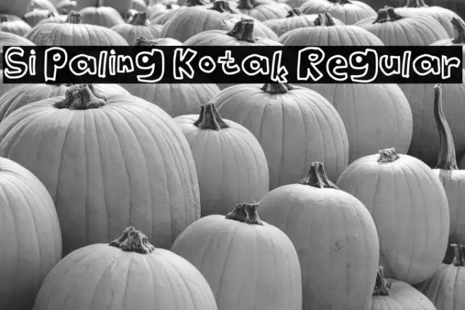 Si Paling Kotak Regular Font examples
