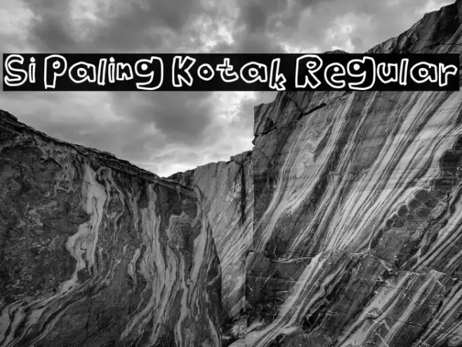 Si Paling Kotak Regular Font examples